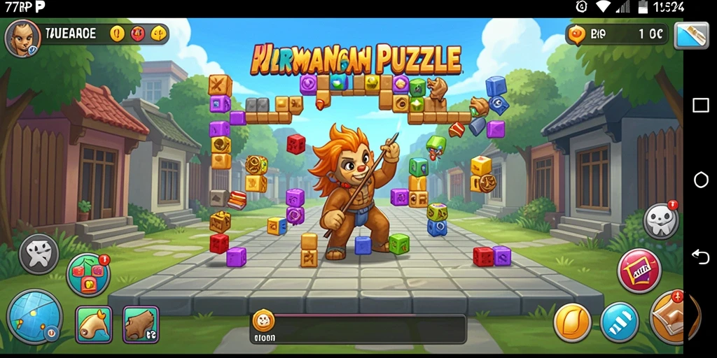 Tangkapan layar dari gameplay menarik 77RP saat memecahkan teka-teki.