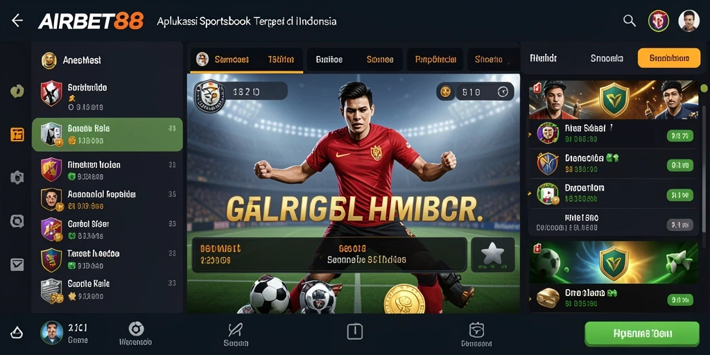 Tampilan gameplay aplikasi Sportsbook AIRBET88 yang menarik.