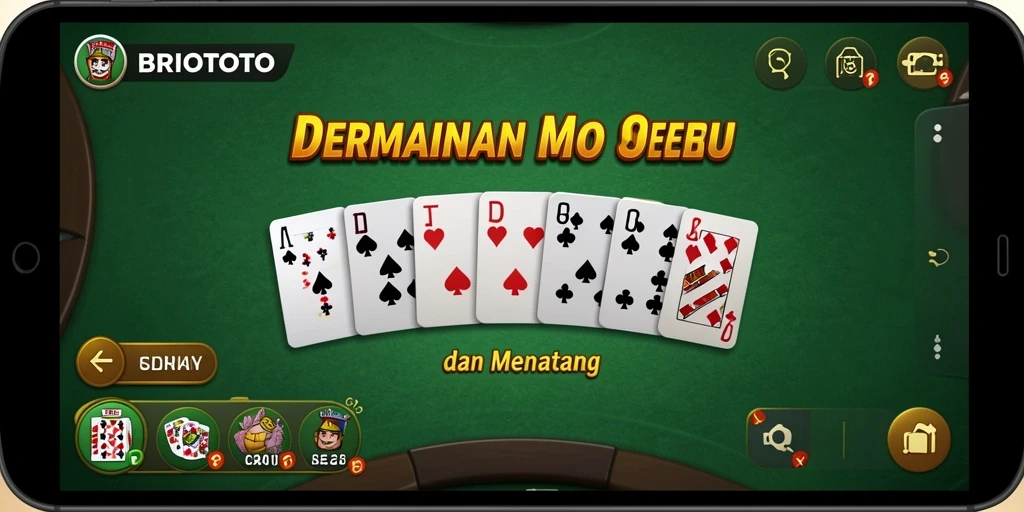Tangkapan layar gameplay BRIOTOTO dengan tataan domino yang menantang.