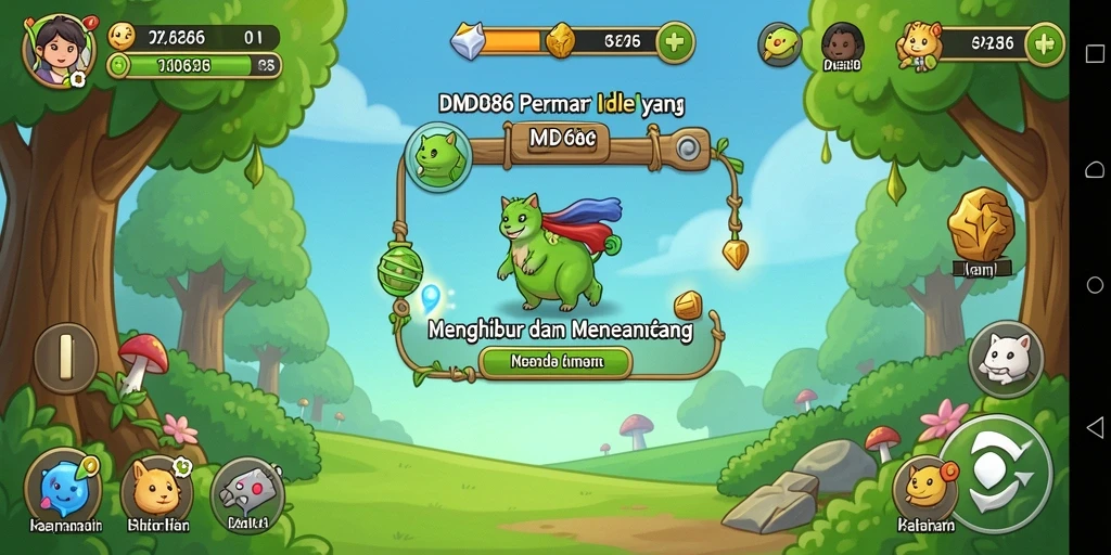 Tampilan utama DMD686 menampilkan gameplay Idle yang menarik.