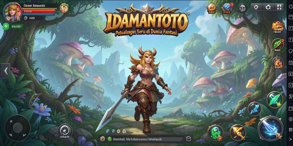 Gameplay IDAMANTOTO menampilkan aksi seru dalam petualangan fantasi.