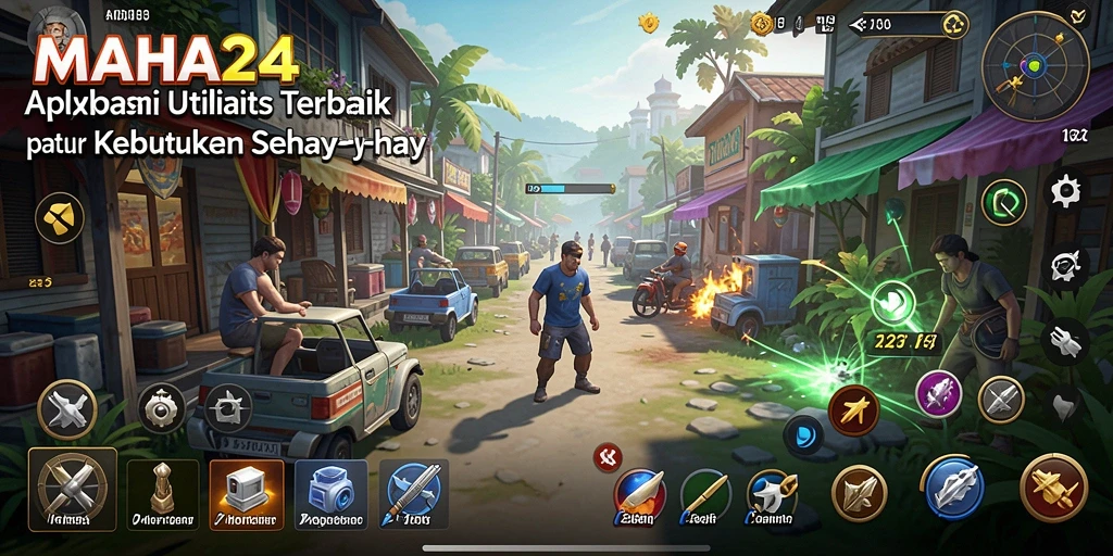 Tampilan aplikasi MAHA24 dengan fitur-fitur utilitas yang menarik.