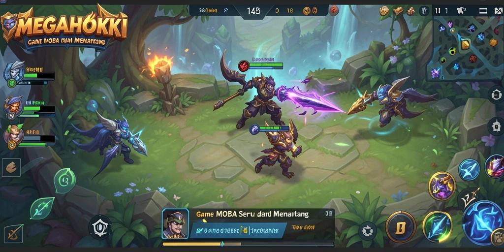Tampilan gameplay seru dari MEGAHOKI yang penuh aksi.