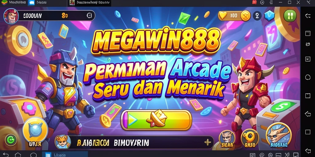 Screenshot utama MEGAWIN888 yang menampilkan gameplay Arcade yang seru.