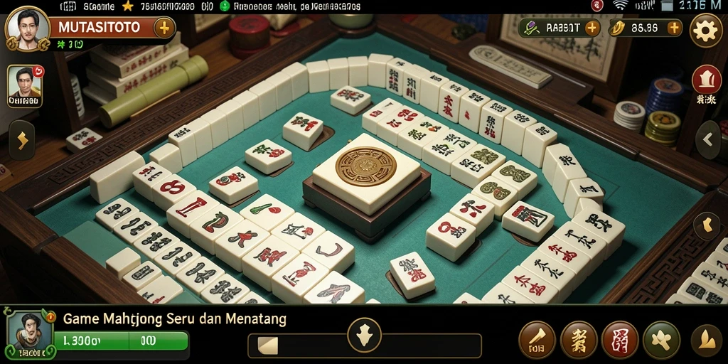Tampilan gameplay seru dari MUTASITOTO dalam permainan Mahjong.
