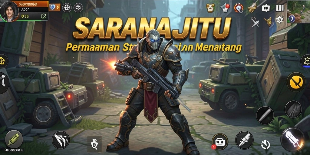 Screenshot gameplay SARANAJITU menampilkan pengelolaan sumber daya dan strategi hebat.