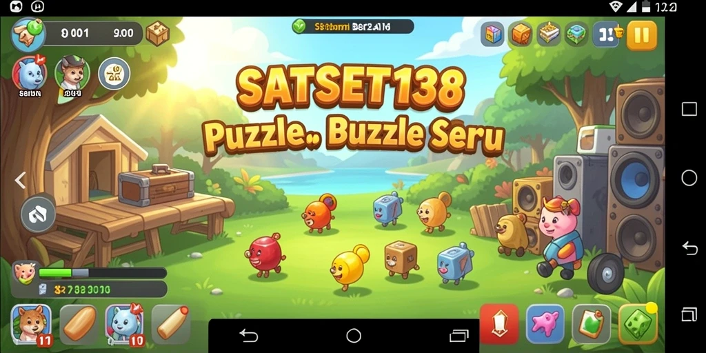 Tampilan utama gameplay SATSET138 yang penuh teka-teki menarik.