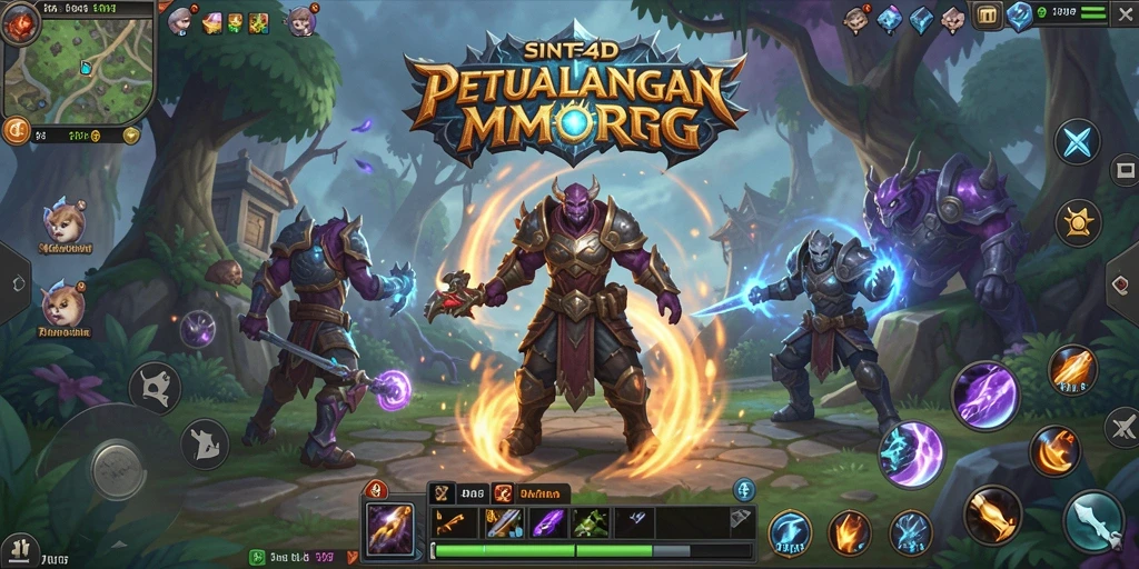 Screenshot gameplay SINTE4D yang menampilkan aksi pertarungan epik.